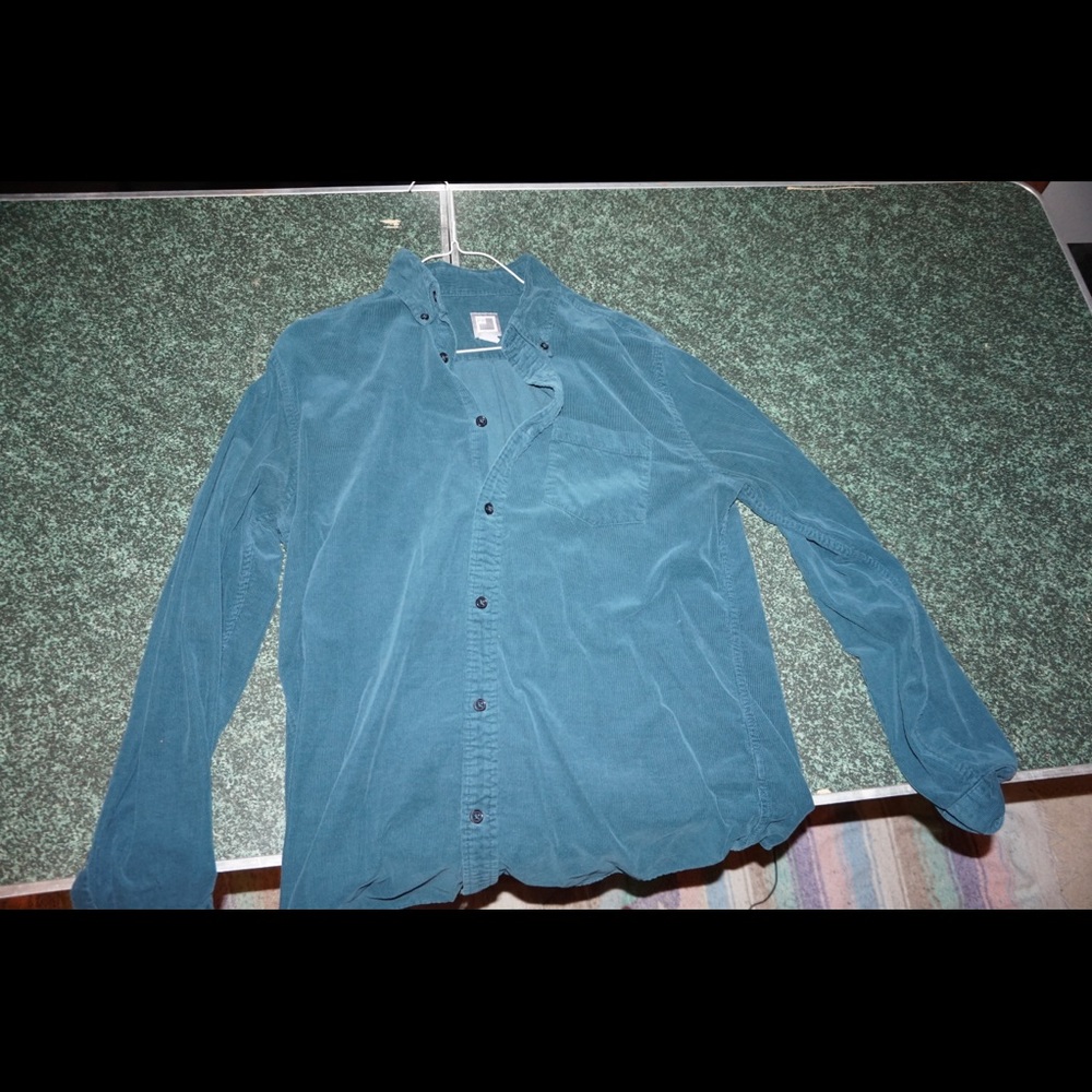 Teal corduroy shirt